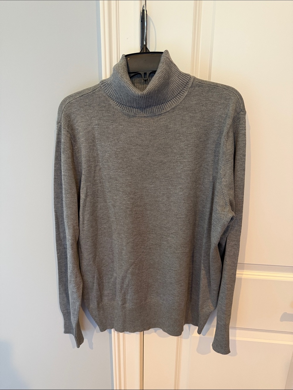 Time and Tru Grey Ribbed Shawl Collar Sweater